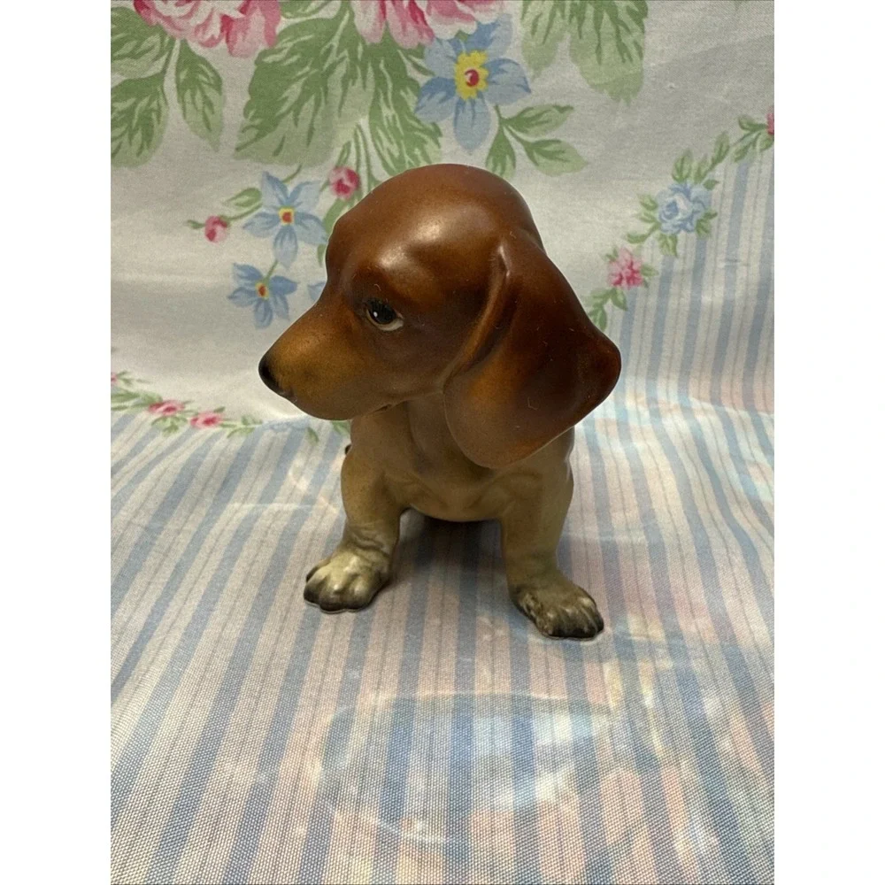 Vintage Lefton Dachshund Figurine 3.5